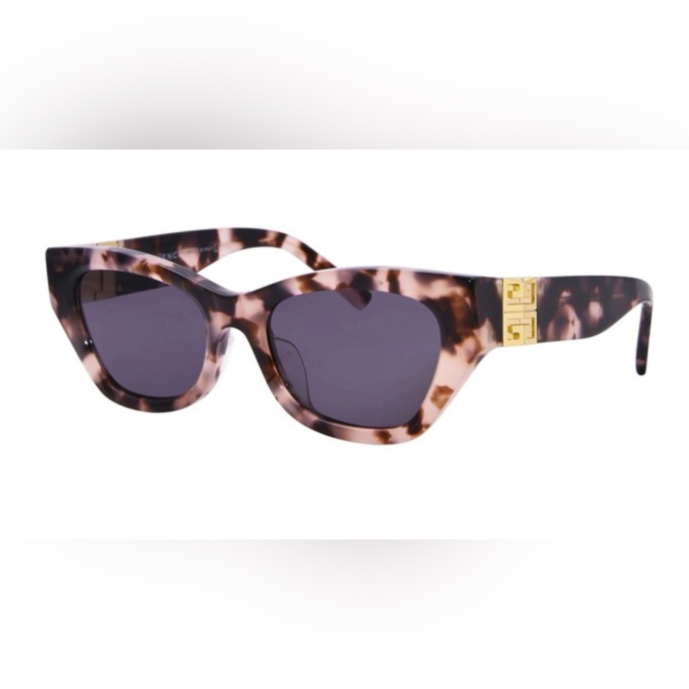 Givenchy Sunglasses Women's Shiny Colored Havana/Smoke w Gold Emblem